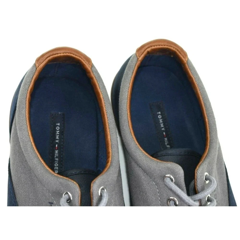 Tommy Hilfiger Phelip Men's Size 10 Brown Blue Gray Canvas‎ Sneakers Shoes